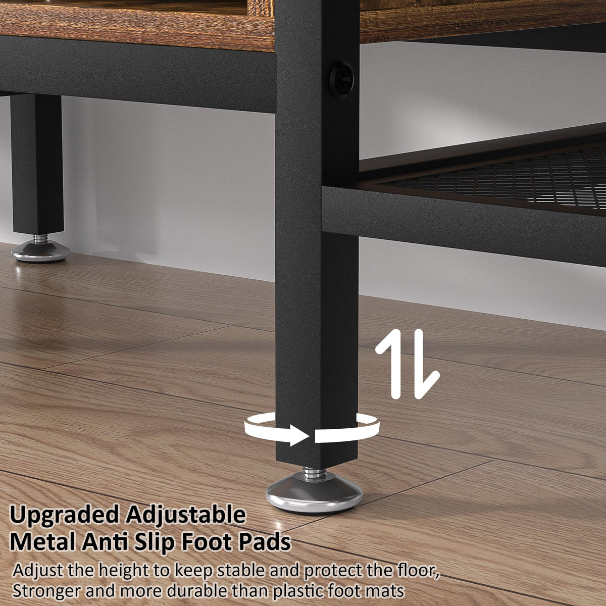 70 Inch 3-Tier TV Stand with Open Storage Shelves I852